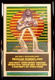 1991 Framed Reggae Sunsplash Tour Poster