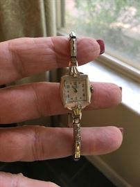 10 kt rolled gold ladies Bulova watch