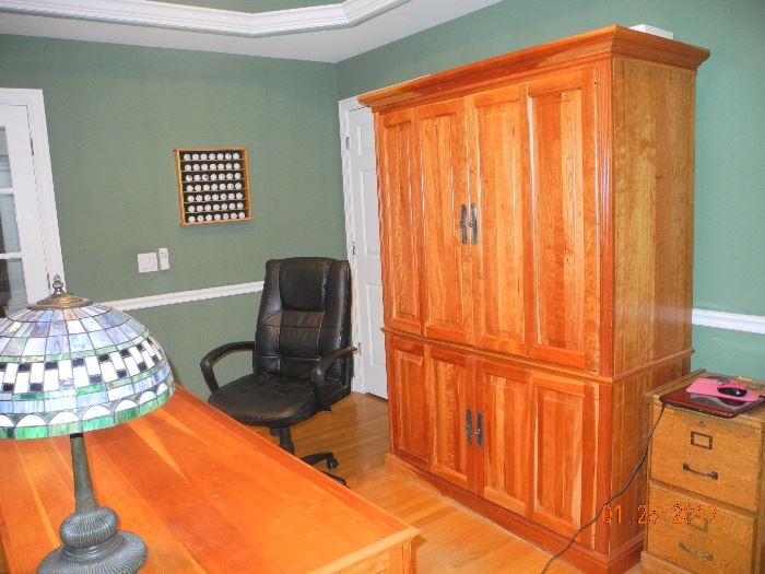 2 piece office furniture, orig price $6,000, 2 drawer file cabinet, office chair