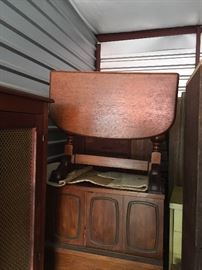 Oak drop leaf and mid century dresser