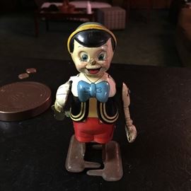 Collectors wind up Pinocchio that works 