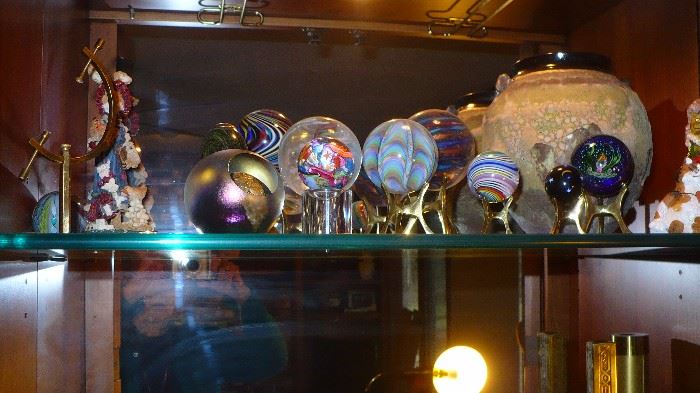 beautiful glass balls and marbles