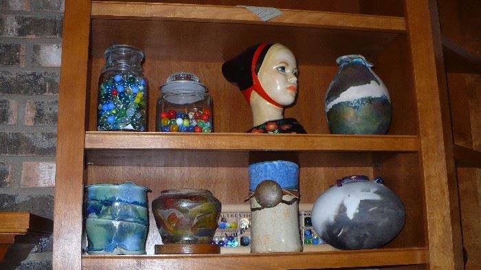 more hand made pottery and marbles