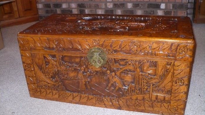 highly carved trunk