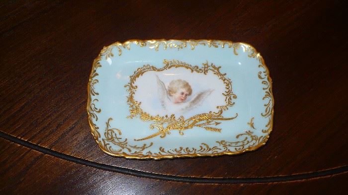 beautiful dish with portrait,limoges