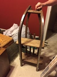 Antique German sled converted to a shelves to display your treasures 
