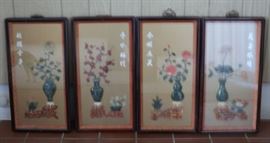 MMD005 Four Oriental Shadowbox Design Framed
