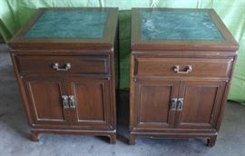 MMD012 Vintage Wooden Oriental End Tables
