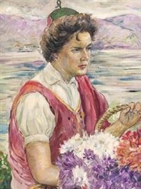 Samuel Cahan. "Madeira" acrylic on canvas. 