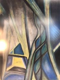 Daniel Kabele. oil pastel on paper. Signed verso. 