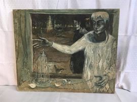 Robert Dunn. 1950. Signed/Dated mid-canvas recto. French School Expressionism.