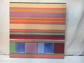 Daniel Kabele "Stripes" Abstract acrylic on canvas.