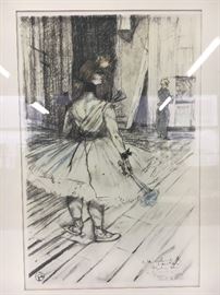 Toulouse-Lautrec. "A la cirque- aux coulisses". lithograph