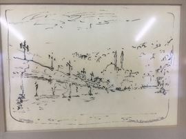 John Richardson 1948. "Istanbul" original sketch