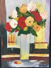 Michell. acrylic on canvas. Expressionist still life.