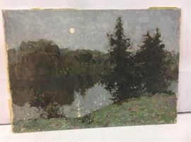 KomopoB. Russian Expressionism. "BeyeP (Evening)" Oil on canvas. 