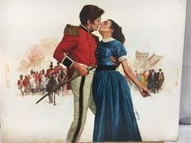 Lou Marchetti. Original illustration cover art. "Call the New World." Oil on illustration board. Signed recto and verso. 