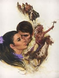 Louis Marchetti. "Blessed McGill". Original illustration cover art for gothic novel. Oil on illustration board. Signed recto and verso. 