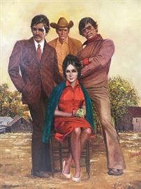 Louis Marchetti. "Proud Flesh". Original illustration cover art for gothic novel. Oil on illustration board. Signed recto and verso. 