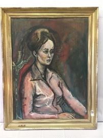 Chakos. Expressionism. Portrait of a woman. 