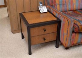 BUY IT NOW!  Lot #118, Side Table w/ 2 Drawers, $60