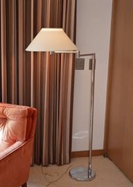 SOLD--Lot #130, Mid Century Modern Chrome Floor Lamp, $75