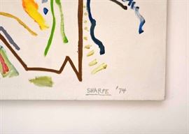BUY IT NOW! Lot #140, Abstract Oil Painting on Canvas by David Sharpe, Signed & Dated, 1974, $3,000
