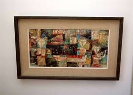 SOLD--Lot #141, Oil Painting of Musicians by Corrado Spaziani, Signed, $400
