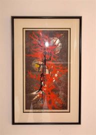 SOLD--Lot #145,  Japanese Woodblock Print by Tadashi Nakayama, $1,000
