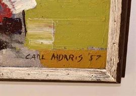 SOLD--Lot #146, Abstract Oil Painting by Carl Morris, Signed & Dated, $800 