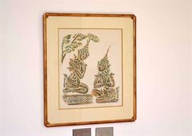 Framed Indonesian Rubbing