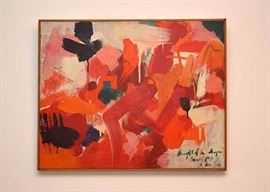 SOLD--Lot #147, Abstract Painting by Roger Barnes, $100
