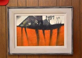 BUY IT NOW! Lot #148, Abstract Painting by Guerreschi, Signed & Dated, $500
