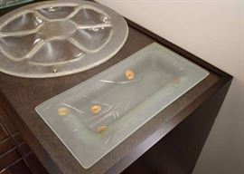 Art Glass Serving Dish (Possibly Higgins)