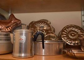 Baking Pans & Copper Molds, Vintage Percolator