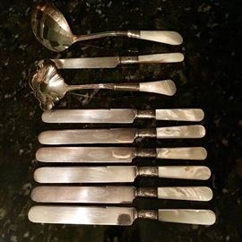 Sterling with Mother of Pearl Handles