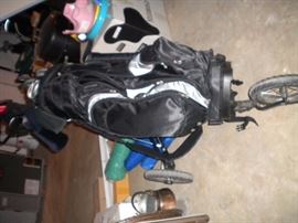 Golf clubs and bag