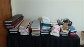 Bolts of fabric and fabric squares