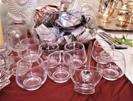 Vintage punch bowl and cups with stars