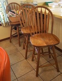 Oak bar stools