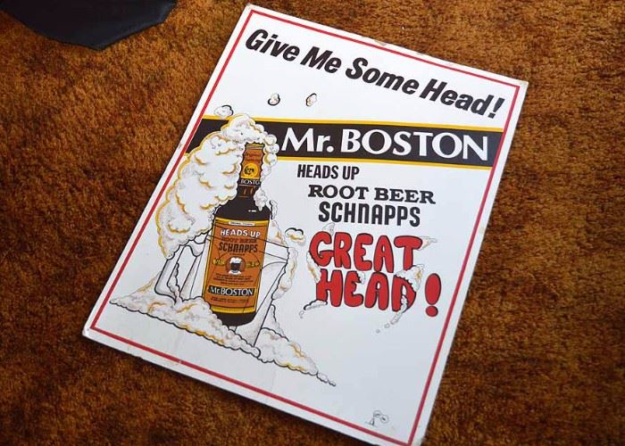 Mr. Boston Root Beer Schnapps Advertising Poster
