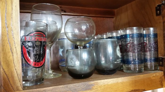 Lots of vintage glass