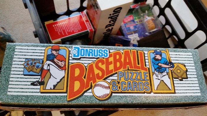 Baseball card sets and packs unopened