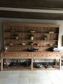 Fabulous Welsh Cabinet.  Measurements:  10' Wide x 7' tall x 3' deep.  