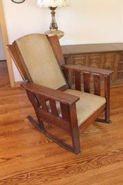 Vintage Arts and Craft rocking chair, needs repair and TLC