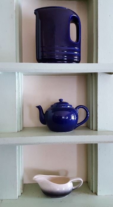 Westinghouse Hercules Refrigerator Pitcher Cobalt Blue Made by Hall China  & Williams Sonoma 