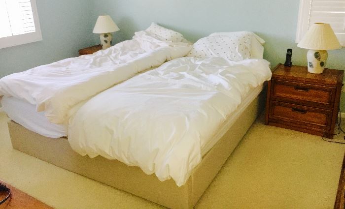 King Size sleep number bed with adjustable base. Purchased three years ago.