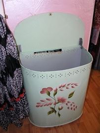 Vintage Metal Clothes Hamper