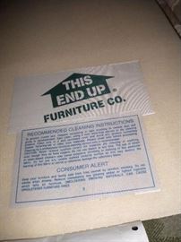 "This End Up" Sofa/couch in excellent condition. No smoke or pet. Olive shades and beige/offwhite