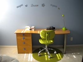 Danish desk with floral knobs